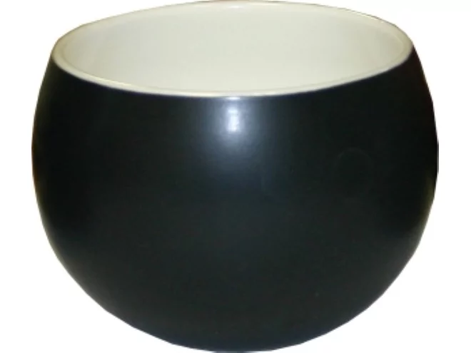 Royal White Retro Bowl 38cl black mat