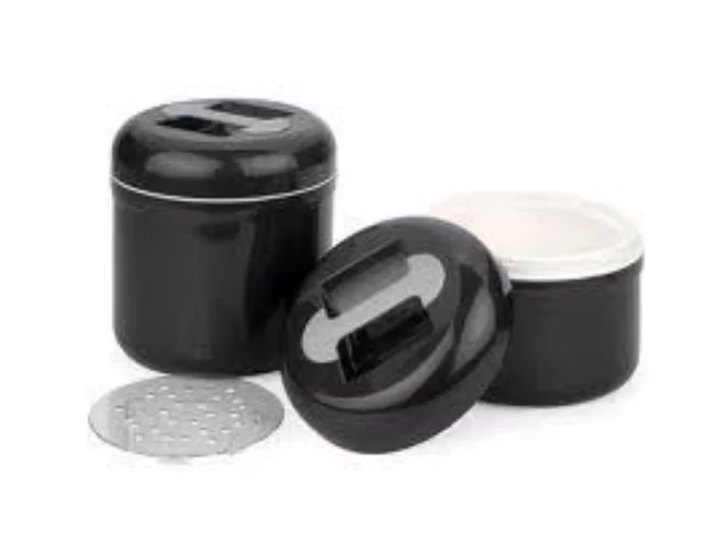 Valira ijsblokjescntainer zwart/grijs D230xH250mm 4L