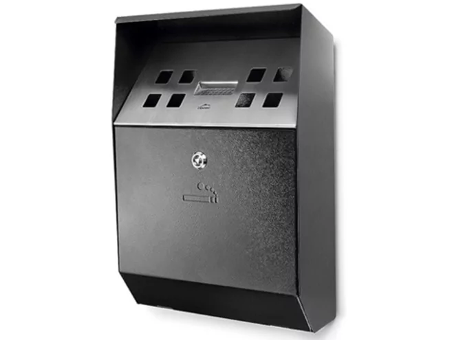 Cendrier mural noir L240xB80xH350mm