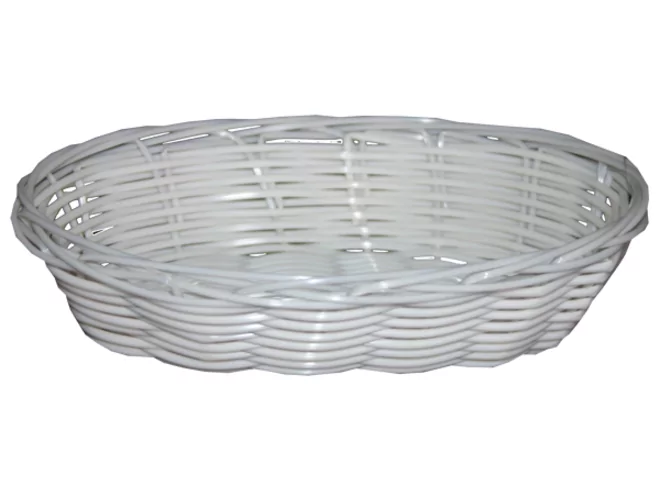 Oval basket PP white 170x120xH40mm
