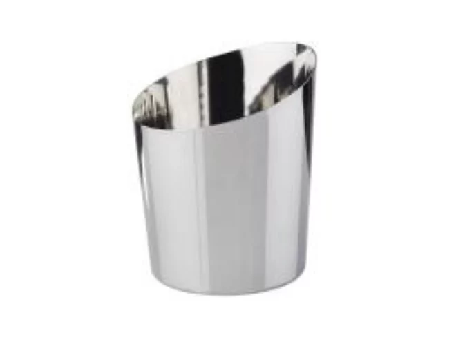 Chipsbasket angled s/s Ø95mm H85/115mm