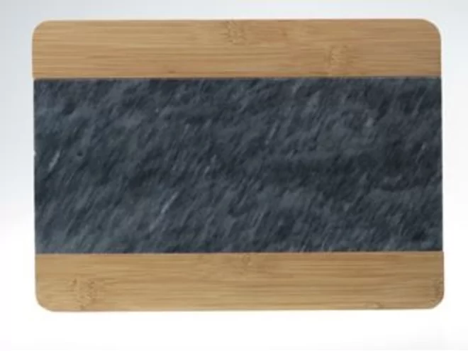 Presentation board wood/marble grey 300x190mm