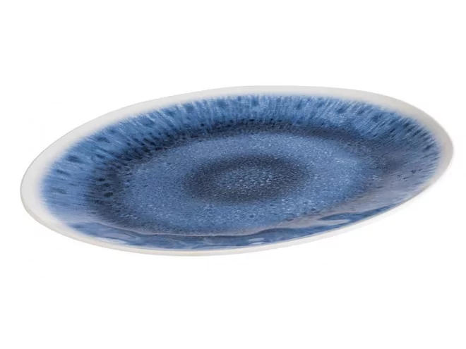 Melamine blue ocean oval tray 480x355-H30mm