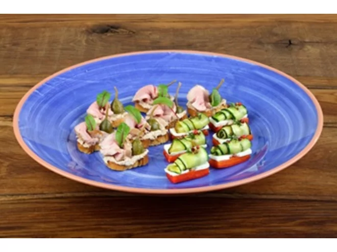 La Vida melamine flat plate Ø320mm blue