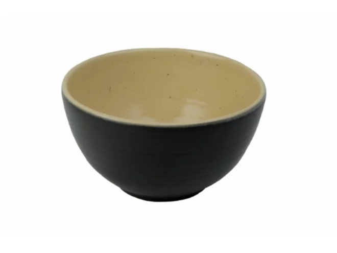 Edge Black/camel bowl Ø150xH80mm EOLE