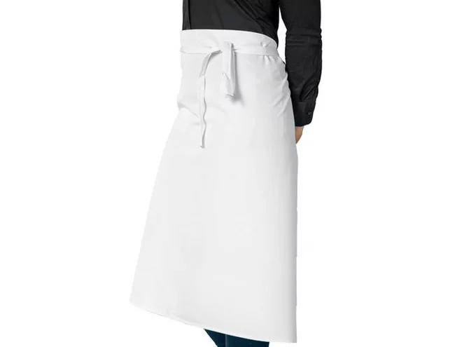 Basic tablier 100% coton L100x100cm blanc
