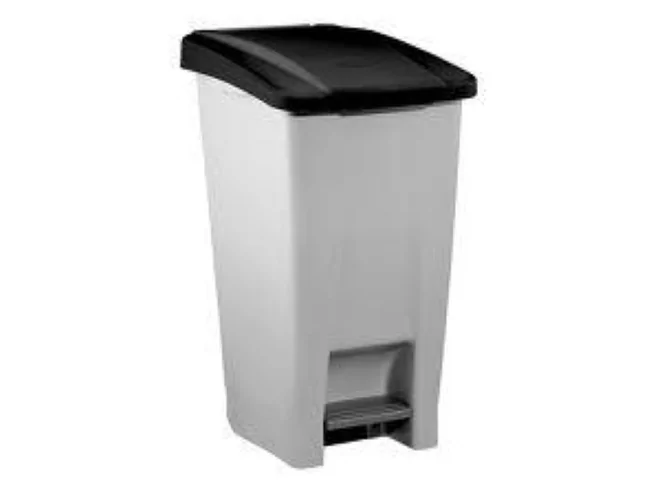 Mobil dustbin 120ltr 51x43H88cm grey/black lid