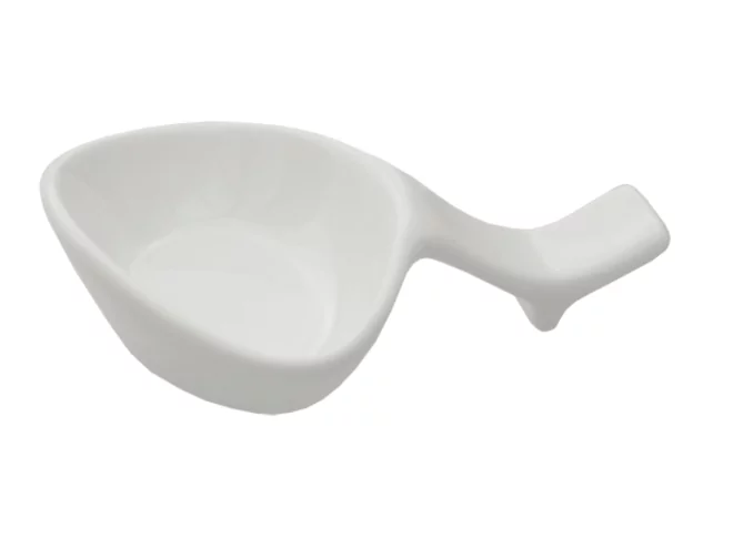 Hapjeslepel porselein L84x75mm per 6 st.