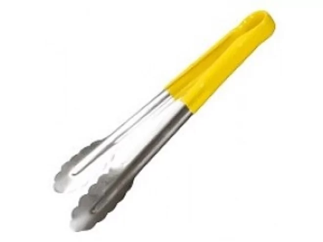 Pince à servir manche silicone 250xB40mm jaune