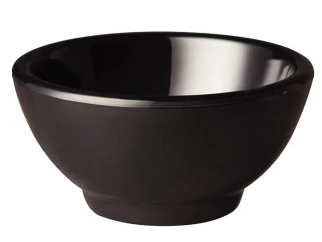 Melamine sauce boat black round Ø89mm
