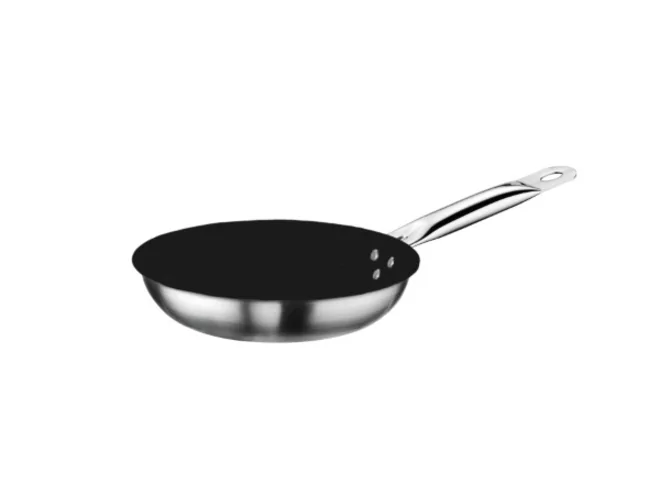 3ply non stick 18/10 inox antikleef braadpan D200xH43mm