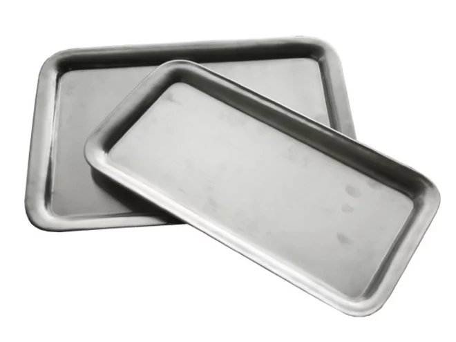 Plateau à café rectangulaire  inox 165x300mm