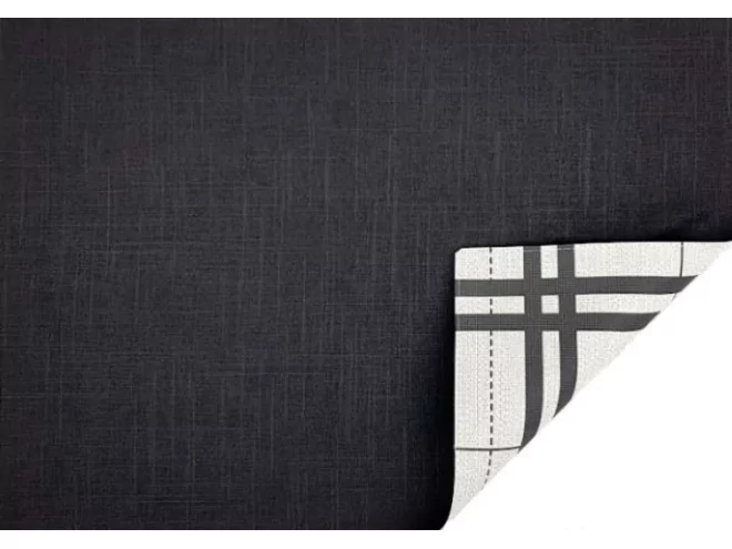 Placemat Sonoclean rigide DUBBELZIJDIG zwart/beige geruit L330x430mm