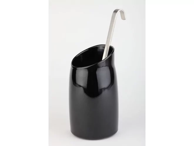 Casual melamine dressingpot zwart Ø120-H215mm-1.00L