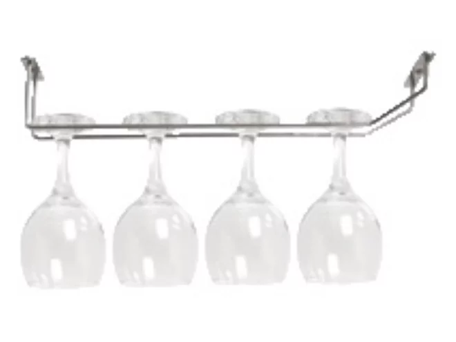 Rail de plafond pour suspension verres inox L610xB35mm