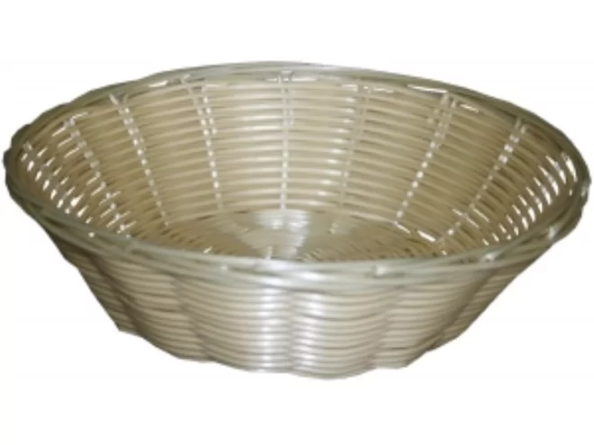 Corbeille à pain poly-rotin ronde Ø220xH70mm