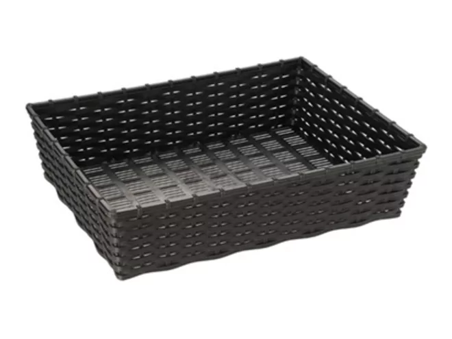 Broodmand PP rechthoekig budget 395x295xH100mm zwart