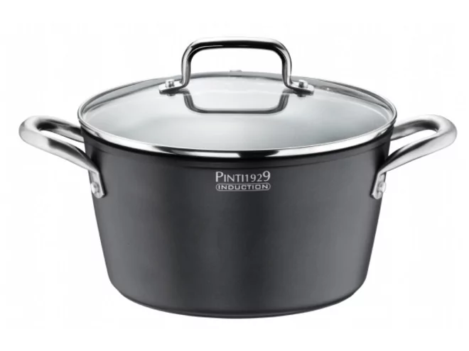 Pintinox Stone 1 Casserole couvercle verre D240mm