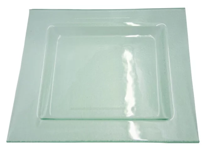 Assiette carreé en verre 32cm