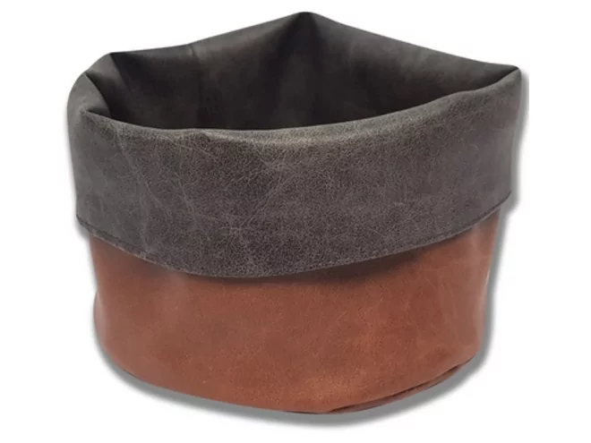 Broodmandje Sonoclean leatherlook camel/ardoise D150mm