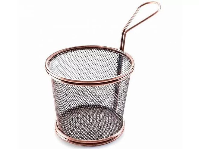 Panier à frites look cuivre Ø120xH100mm