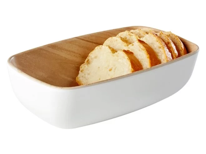 Frida melamine bowl 176x108xH55mm white/imitation wood