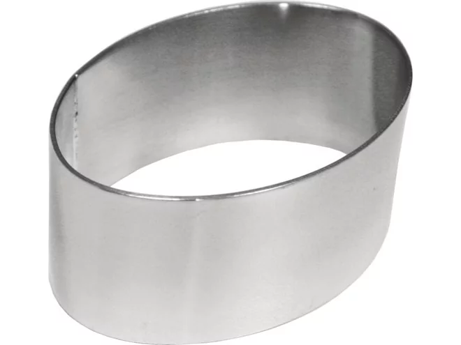 Mousse ring stainless steel 18/8 - Oval H35-L80mm per pc