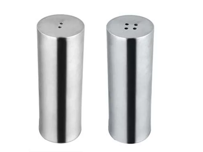 Salière et poivrier, inox 18/8