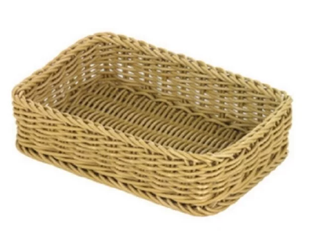 Bread basket poly-prop natur 26.4x16.2x6.5cm GN1/4