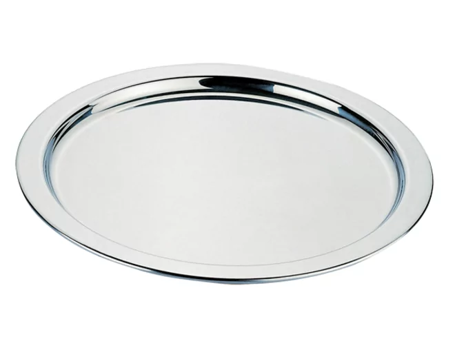 Round serving tray stainless steel 46cm
