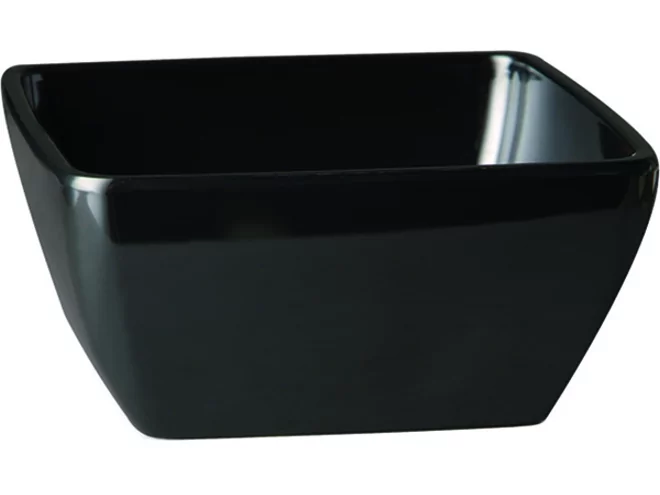 Melamin Pure color square salad bowl 250-H120mm black