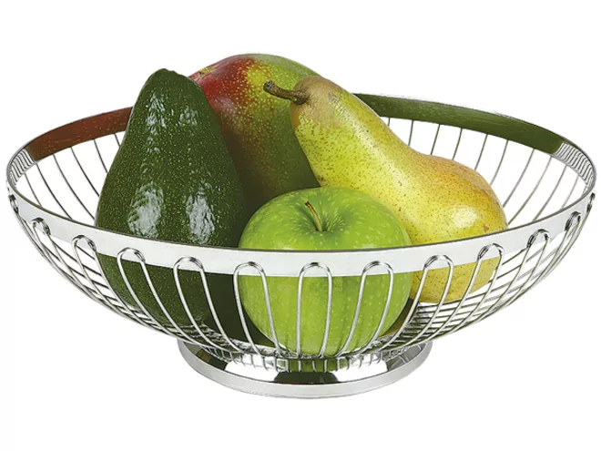 Bread/fruit basket s/s round Ø175xH70mm