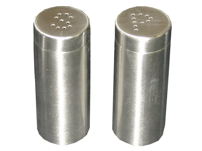 Menagere zout&peper inox met schroefdop Ø38mm H93mm