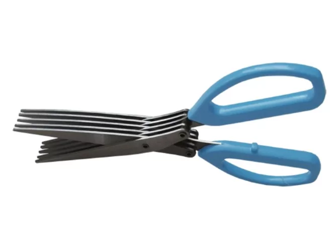 Herb scissors blue 5 blades