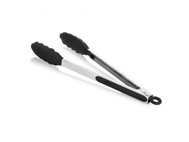 Tang inox silicone zwart L300xB40mm