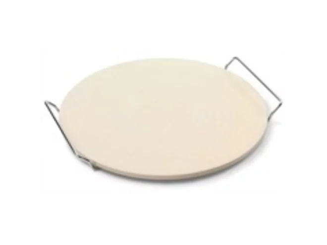 Pierre à pizza avec poignées metalliques diam. 330mm
