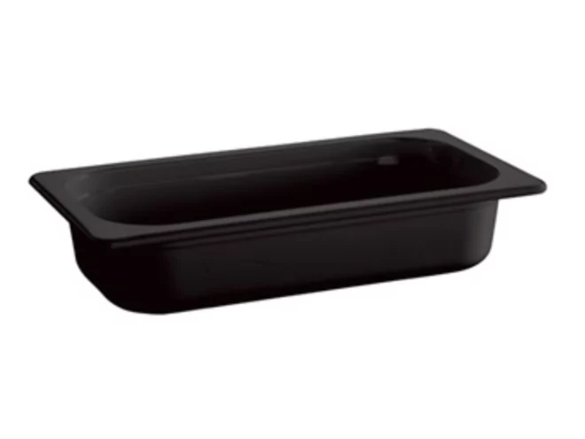 Melamine gastronorm tray 1/4 265x162mm - H65mm black