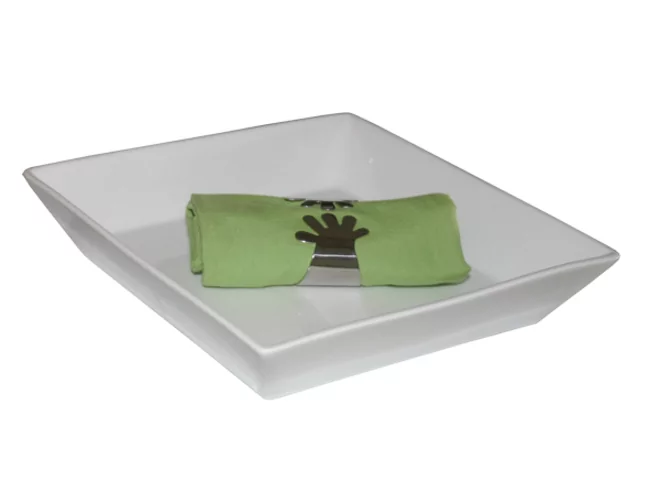 Assiette carrée creuse 21x21x4cm