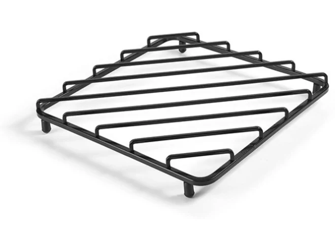 Onderzetter metaal zwart vierkant 185x185mm