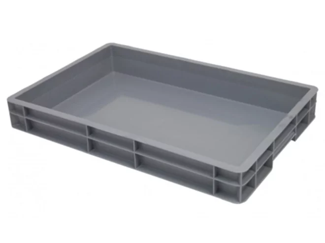 Bac empilable avec poignées fermées L600xB400xH80mm