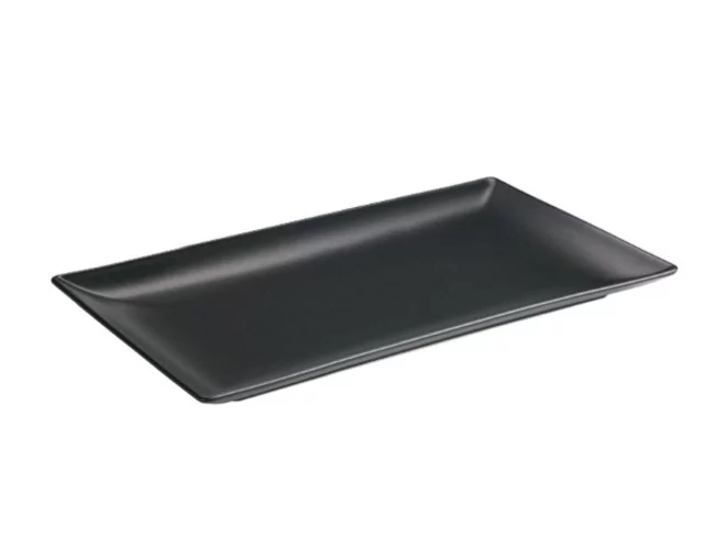 Sierra rectangular plate satin black 300x150x20mm
