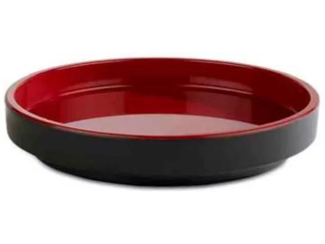 Asia plus plate red/black D155xH30mm