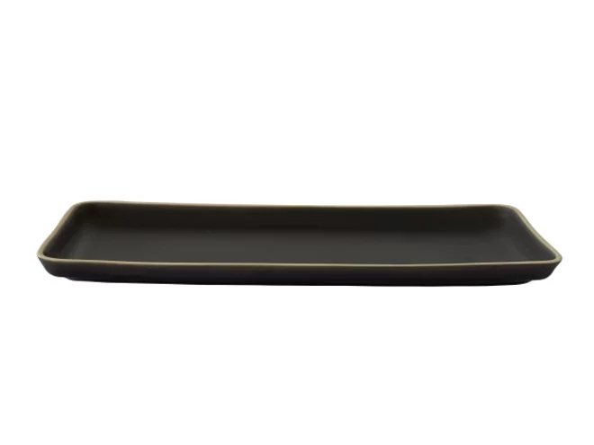 Atlas Black rectangular plate L370xB145mm