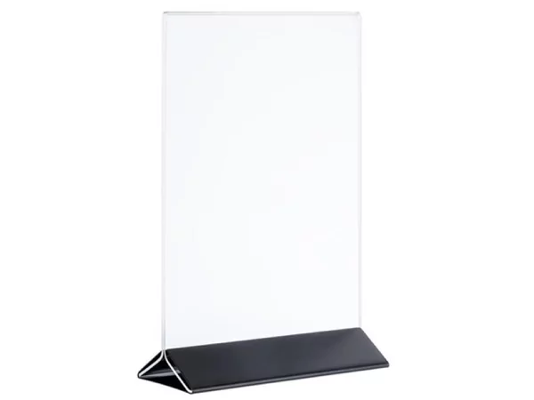 Menu holder black base L150xB70XH230mm