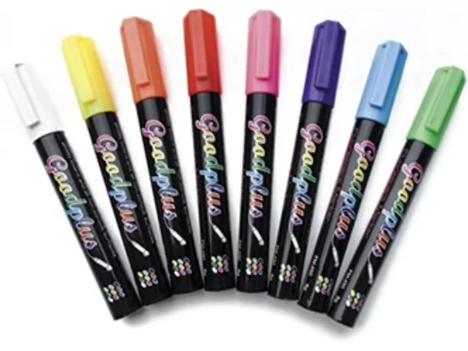 Crayons liquides fluo 10mm 8 couleurs