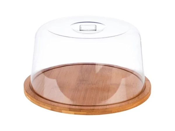 Plank rond met stolp D250xH135mm