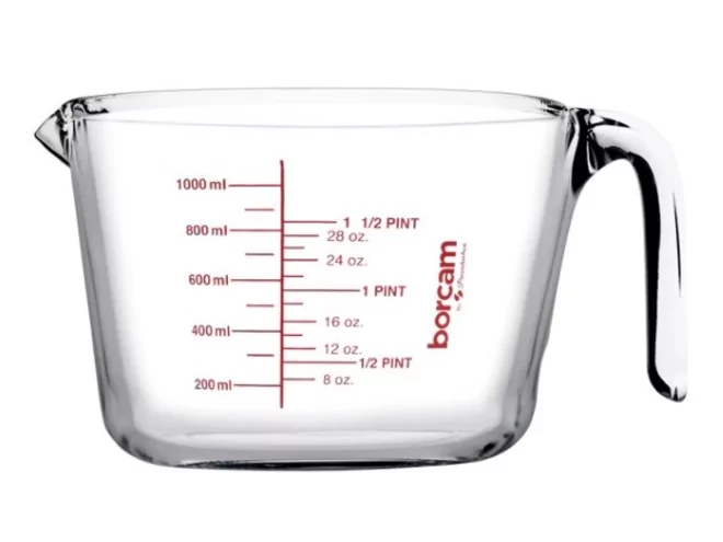 Borcam Mesuring jug in glass 1000ml Ø164xH114mm