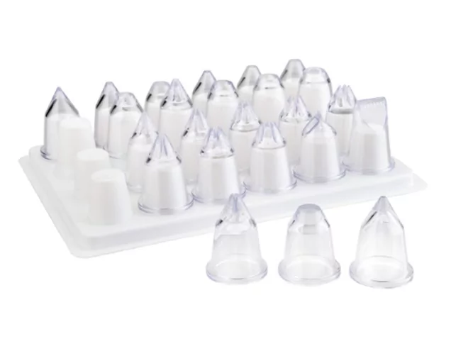 Box with 12 plastic piping tubes Ø2-10mm
