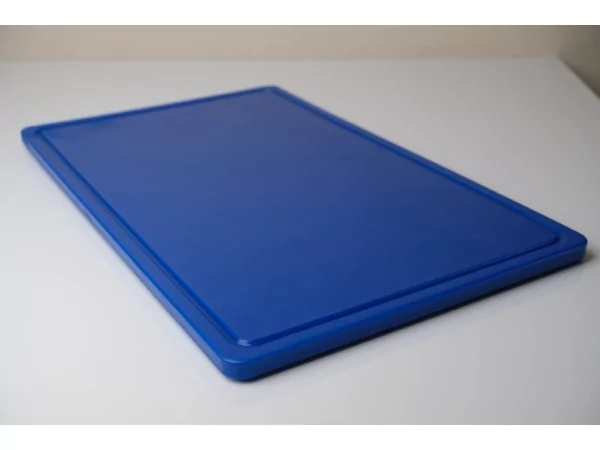 Lot Snijplank HDPE 325x265x14mm met sapgeul blauw