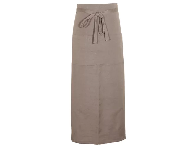 Waiters appron cotton 100x95cm 3 pockets beige taupe
